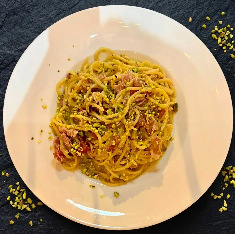 Linguine al pistacchio di Sicilia
